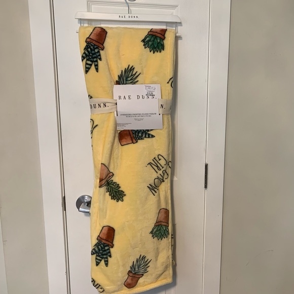 Rae Dunn Accessories - 🇺🇸 Rae Dunn 🌵YOU GROW GIRL plush printed throw